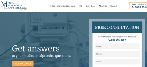 Medical Malpractice Lawyers Website Launch