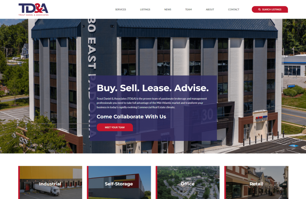 New Website Redesign: Trout Daniel & Associates