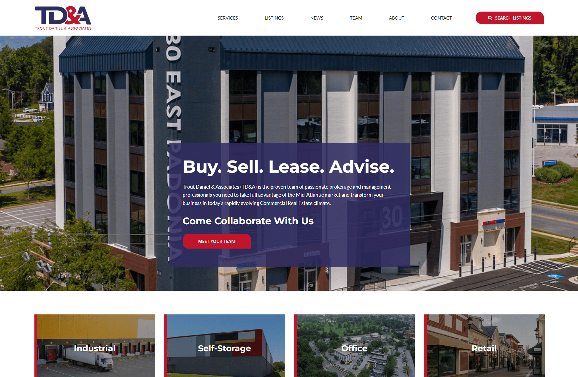 New Website Redesign: Trout Daniel & Associates