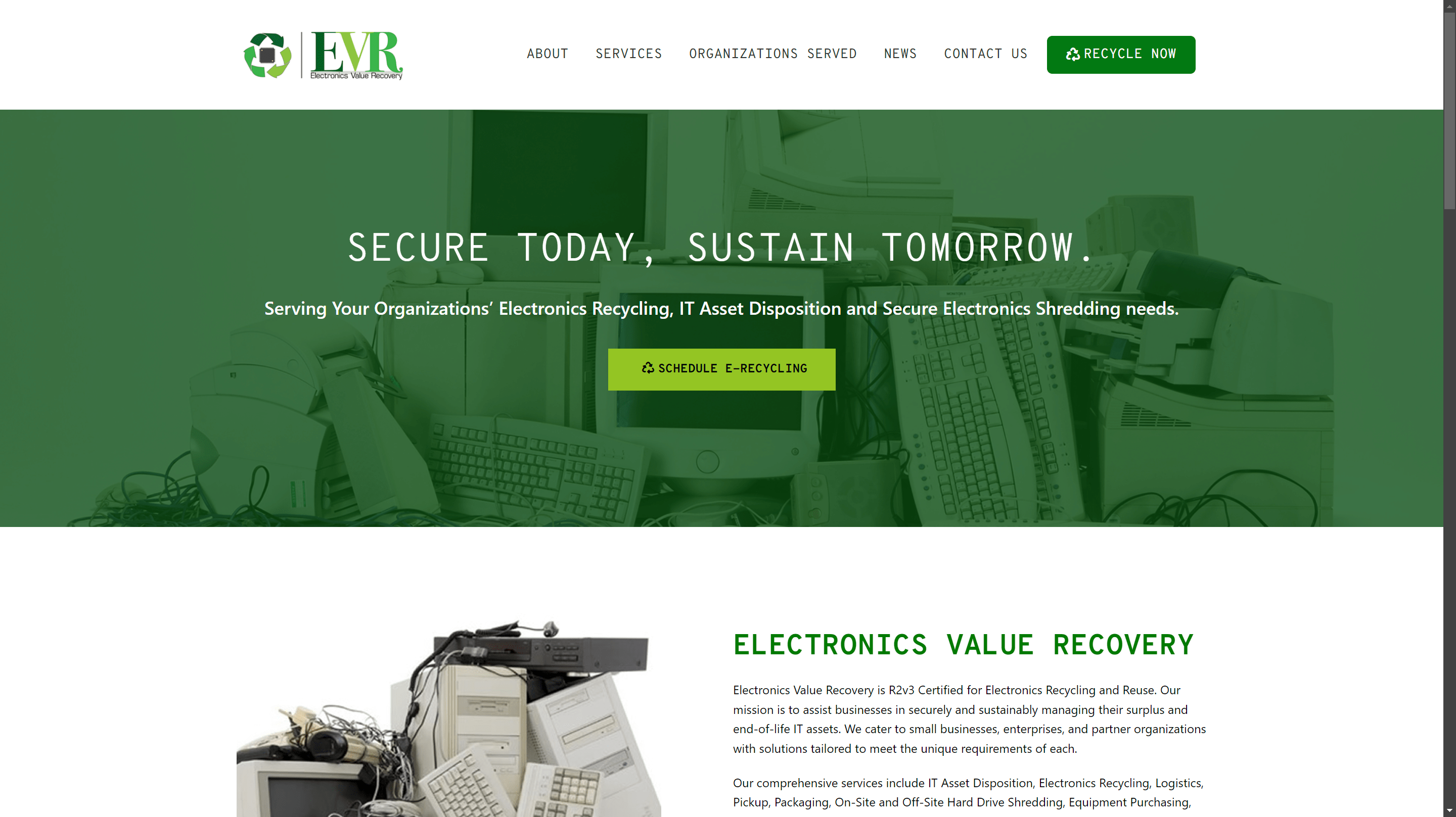 New Website Launch: Electronics Value Recovery