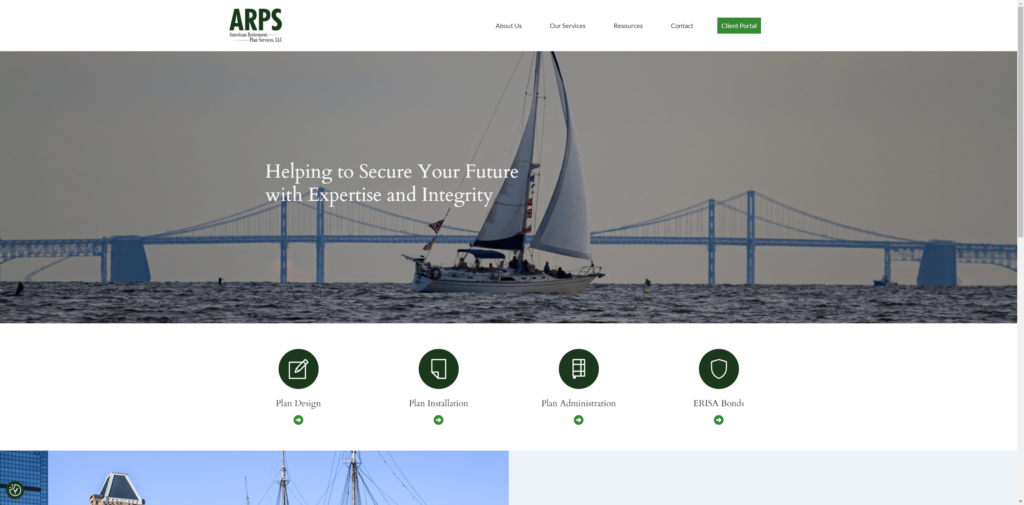 New Website Redesign: American Retirement Plan Services, LLC