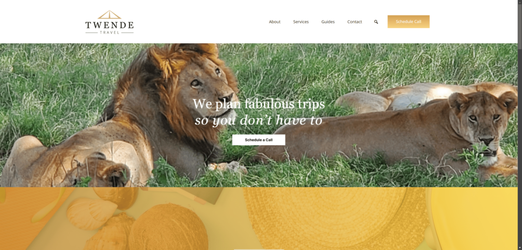 New Website Design – Twende Travel